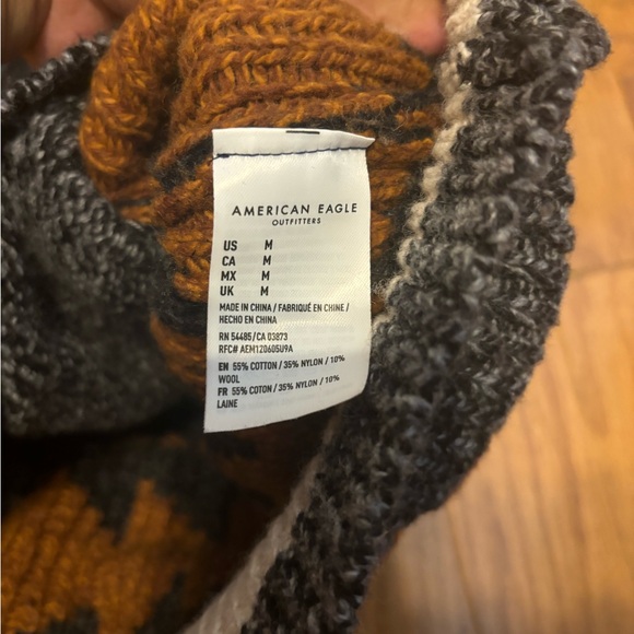 American Eagle Men’s Zip up Knitted Sweater - Picture 2 of 4